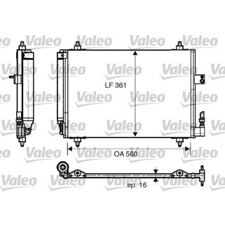 817824 Condenseur (radiateur de climatisation) VALEO