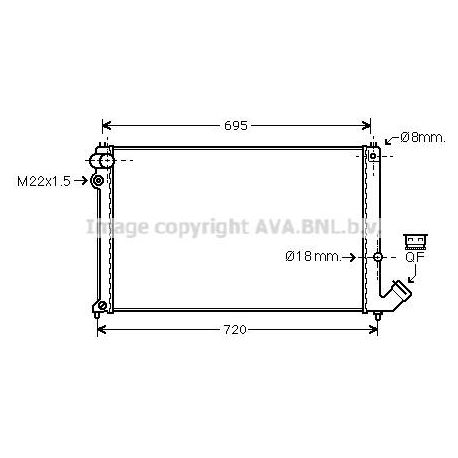 PE2181 (PEA2181) Radiateur de moteur AVA Deutschland GmBH