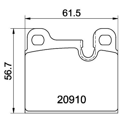 T1119 Plaquette de frein HELLA