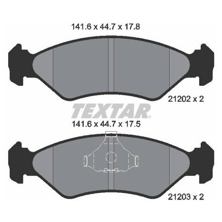 2120203 Plaquette de frein TEXTAR