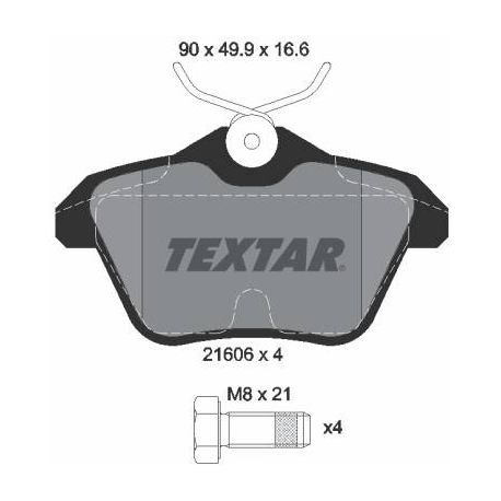 2160601 Plaquette de frein TEXTAR