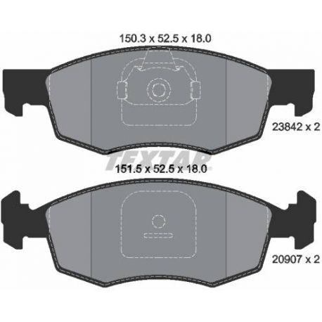 2384201 Plaquette de frein TEXTAR