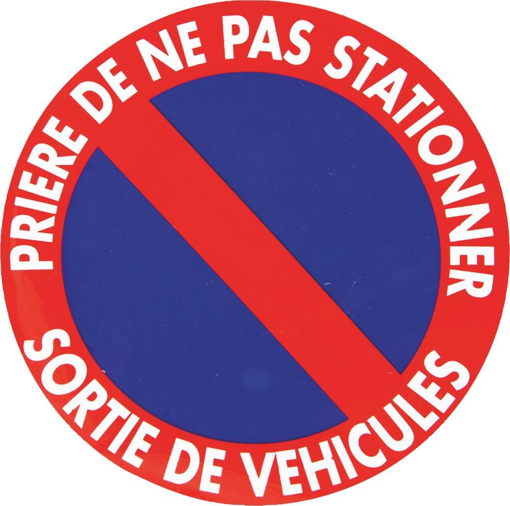 Panneau Interdiction de stationner, sortie de voitures